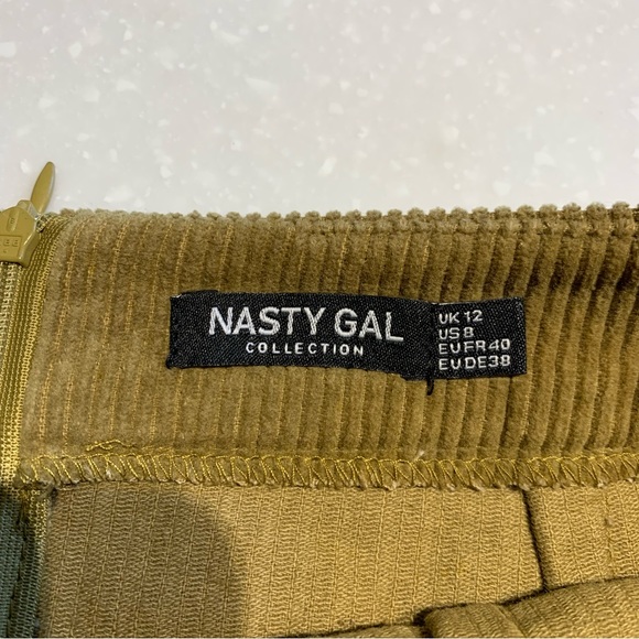 NASTY GAL | Cord Curved Hem Mini Skirt - Picture 5 of 9